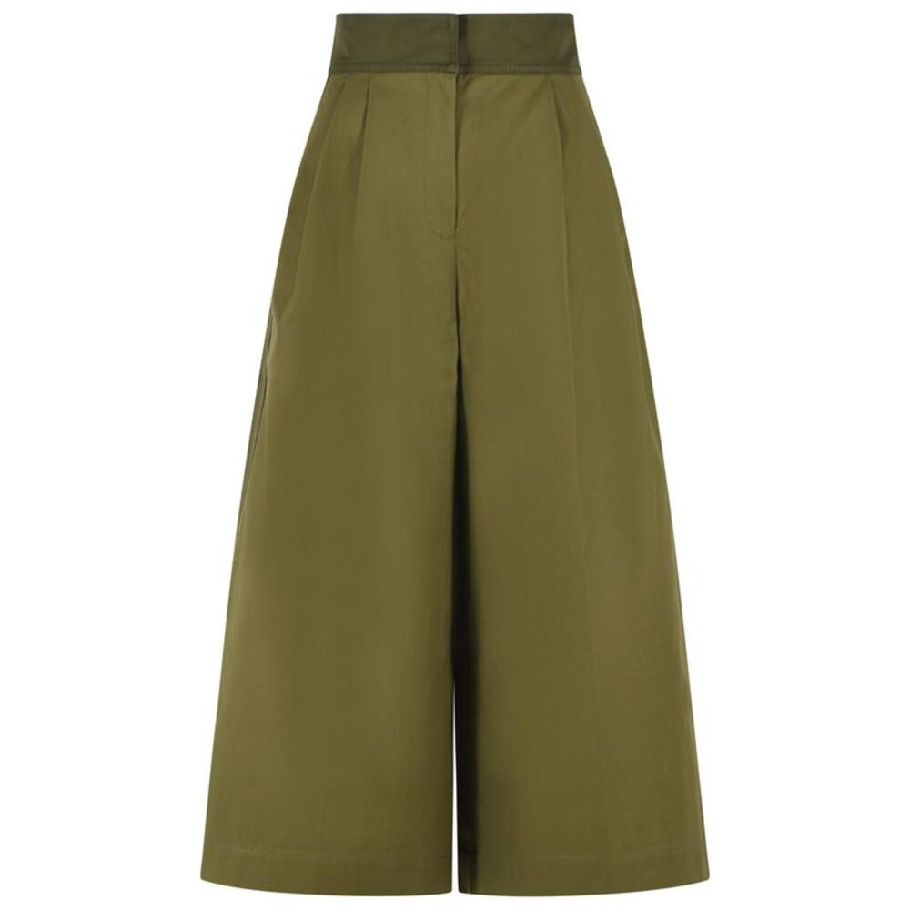 Zimmermann Culotte Pants In Green Cotton Women